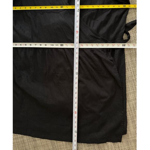 H&M NWT Linen/Cotton Balloon Sleeve Plunge Neck Wrap Breathable Dress XXL - Picture 8 of 8